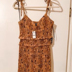 NWT Brown Snake Print Express Mini Dress